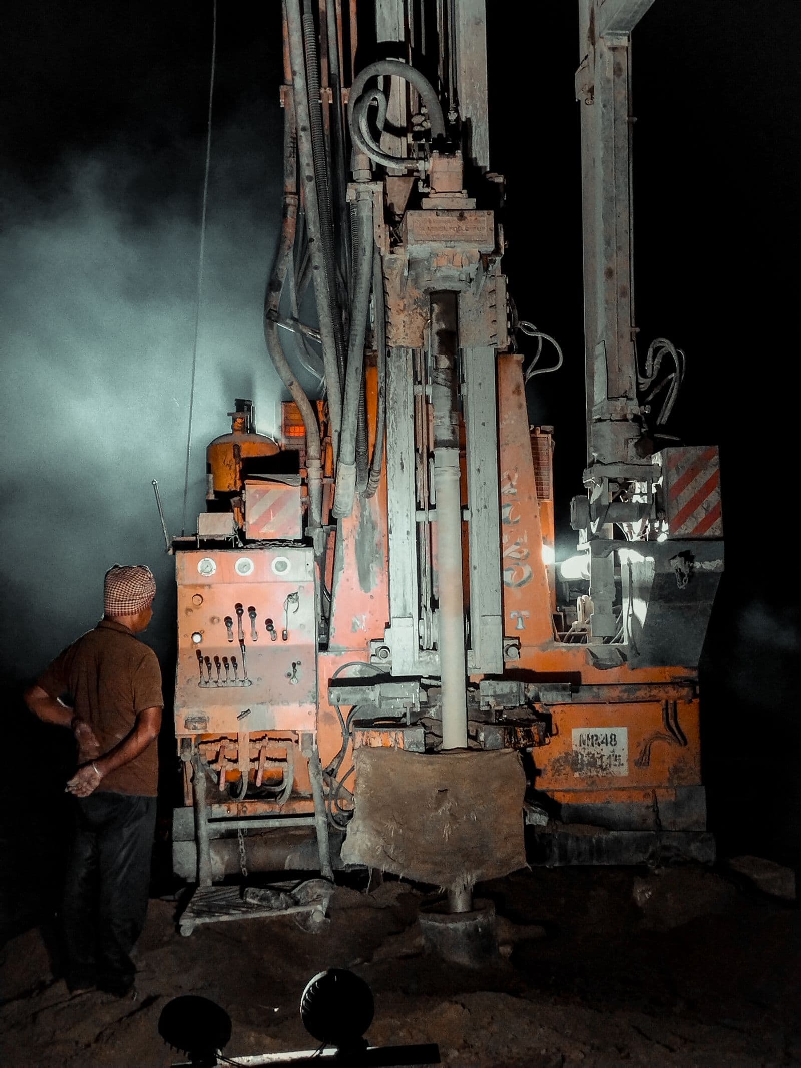 Borehole drilling rig at work on the South Coast of KZN
