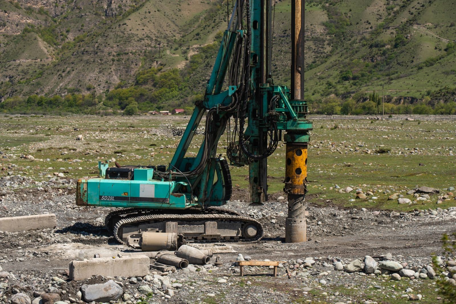 Drilling rig on site